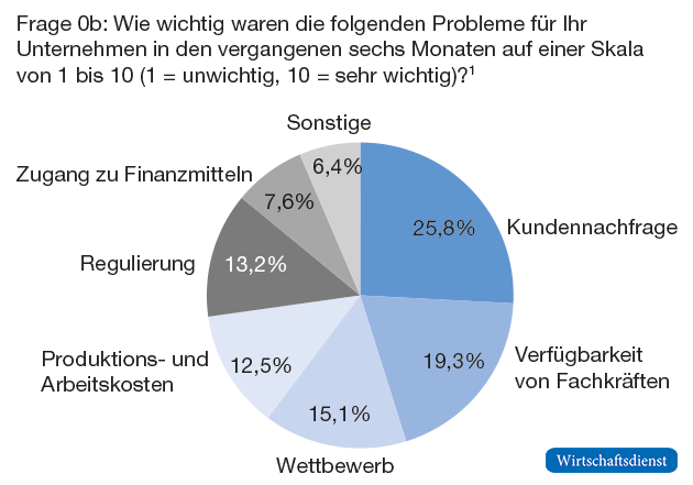 

Wichtigste Probleme der Unternehmen im Euroraum