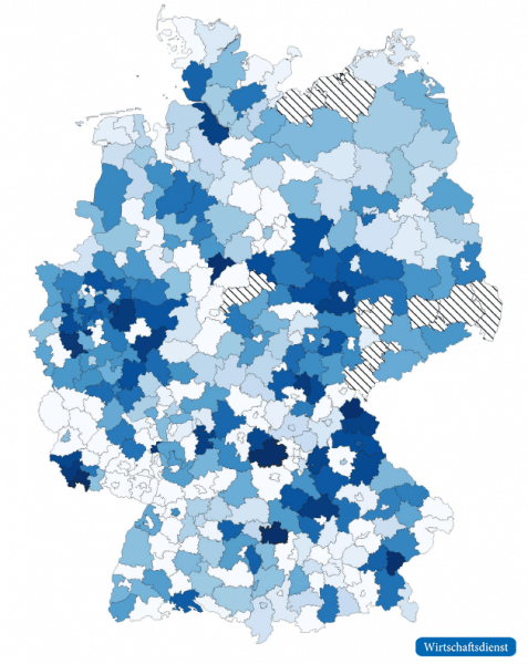 Vergleich potenzieller Wasserstoffnutzung im Verarbeitenden Gewerbe, 2018